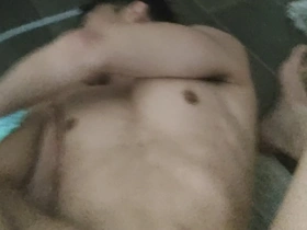 Gay twinks have hot anal sex with a bareback creampie