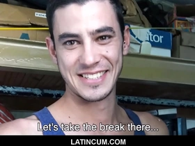 Young Latino guys get down and dirty for cash