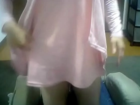 Yorik the crossdresser enjoys masturbation.