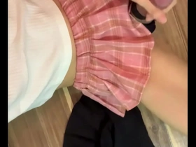 Crossdressers first time to pleasure himself dressed as a woman.