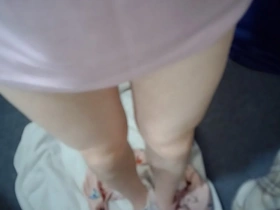 Jessae Rossaes wet panty surprise in this Japanese video.