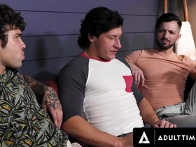 Bicurious Dalton Riley tries out gay sex with his best friends in a threesome.