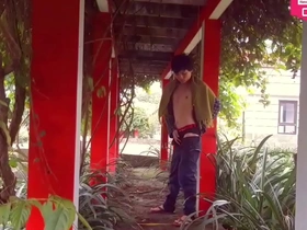 Sultry Hansel Thio in public nudity during Chinese New Year celebration in Chinatown
