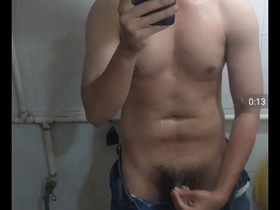 A sexually aroused young man ejaculates 123 times.