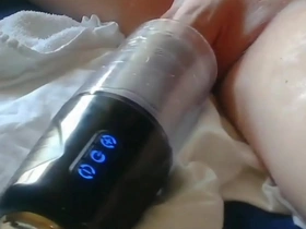 A European beauty enjoys a sensual massage with sex toys and cum.