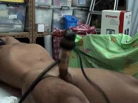 Gay Asian BDSM scene with milking and Venus
