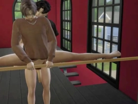 Young gay couple has fun in their playroom in The Sims 4