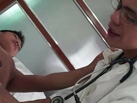 Young doctor examines his gay patients in a medical practice that is not very conventional.